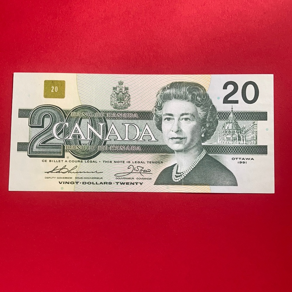 Vintage Original $20 Canada Banknote